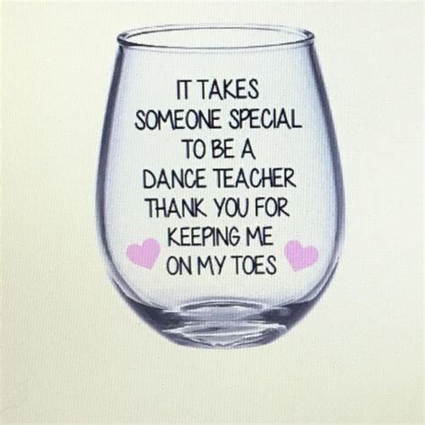 Dance Teacher T Dance Teacher Wine Glass Dancer Wine Etsy