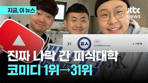 1위→31위 지역 비하 논란에 랭킹 추락피식대학 홍보 영상에 예산 7200만원 군위군 어쩌나｜지금 이 뉴스 Youtube