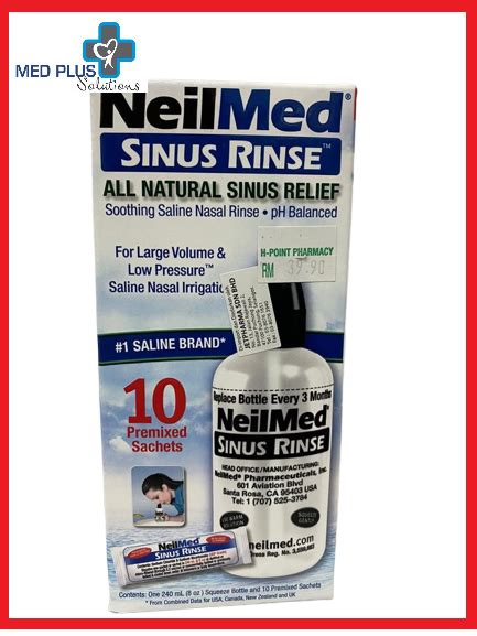 NeilMed Sinus Rinse Nasal Rinse Starter Kit 10 Premixed Sachets Exp