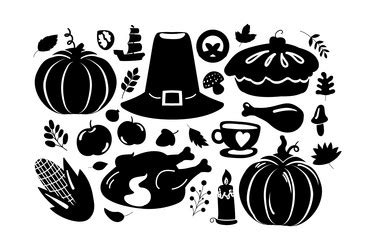 Thanksgiving Silhouette Vector Images (over 7,900)