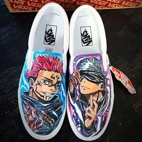 Vans Anime Shoes Custom Handmade Jujutsu Kaisen Gojo/sukuna - Etsy