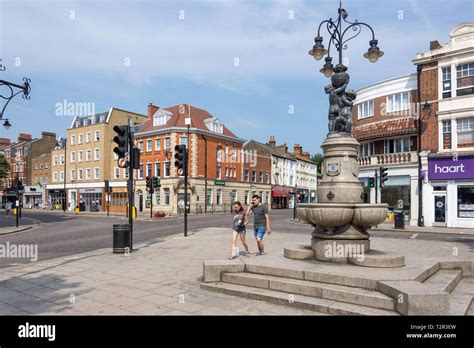 The Fountain, The Town, Enfield Town, London Borough of Enfield, Greater London, England, United ...