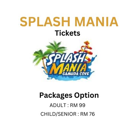 Splash Mania Gamuda Cove Waterpark Low Price Tickets Vouchers