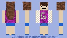 Brown hair girl Minecraft Skin