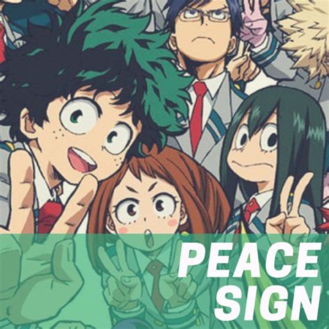 My Hero Academia Holding Peace Signs