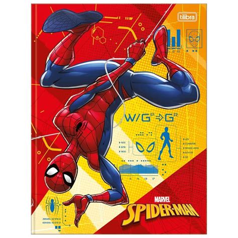 Caderno Brochura Homem Aranha Folhas Tilibra Shopee Brasil