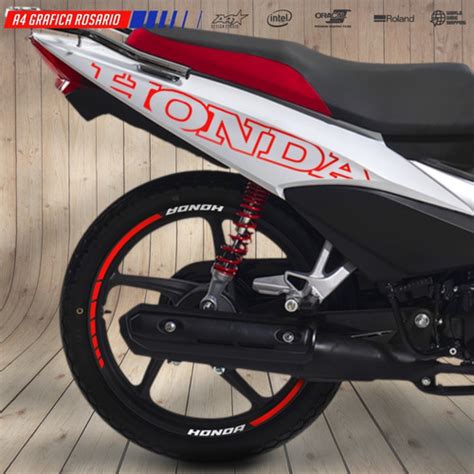 Calcos Honda Wave 110s 2022 Hrc Stunt Llantas Calco Roja A4 Grafica