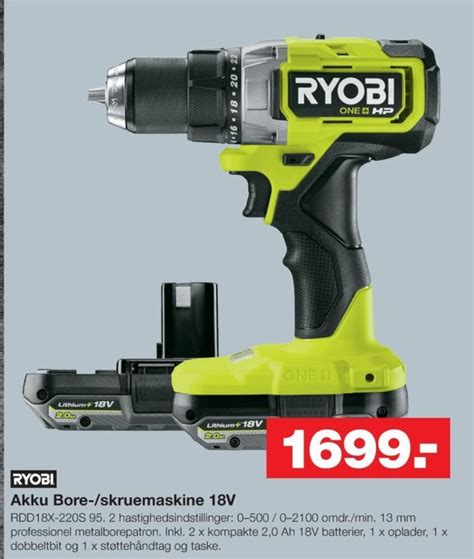 Ryobi Bore Og Skruemaskine Tilbud Hos Bauhaus