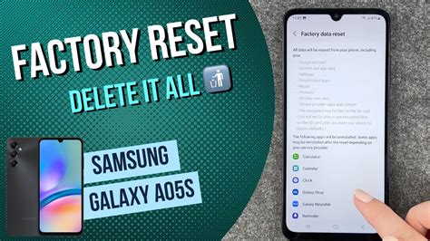 Samsung Galaxy A05s How To Reset To Factory Settings