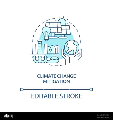 2D Climate Change Mitigation Concept Icon Stock Vector Image Art Alamy