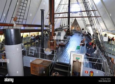 Top deck, polar ship, research vessel Fram, Fram Museum, Oslo, Norway Stock Photo, Royalty Free ...