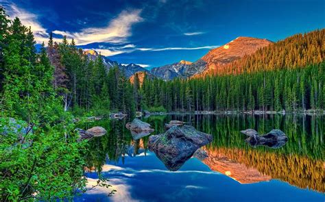 Donnie Isaacs Beautiful Mountain Trees Lake Nature Landscape