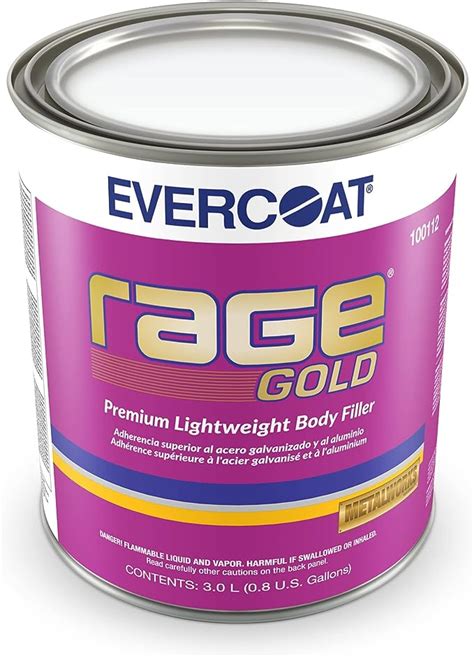 Evercoat Rage Gold Body Filler For Fiberglass Aluminum And More Stain Resistant Filler 128 Fl