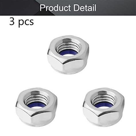 M X Mm Nylon Insert Hex Lock Nuts Stainless Steel Pack Of