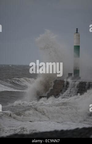 Aberystwyth Wales Uk Dezember Uk Wetter Schwere St Rme