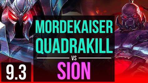 MORDEKAISER Vs SION TOP Quadrakill KDA 8 2 6 Dominating EUW