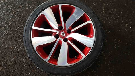 Renault Clio MK4 2013 2018 RED Diamond CUT Alloy Wheel Tyre 205 45 17