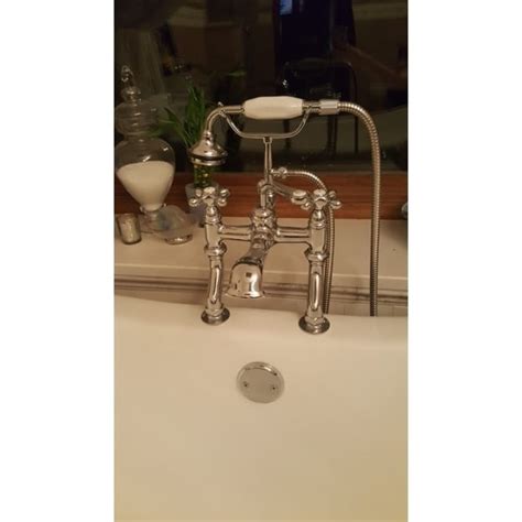 Water Creation Vintage Classic Adjustable Center Deck Mount Tub Faucet