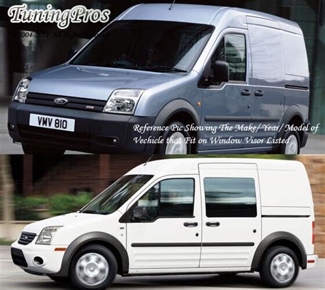 Tape On Dark Tinted Rain Visor Deflector 2pcs For Ford Transit Connect