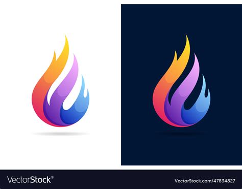 Colorful fire letter e logo Royalty Free Vector Image