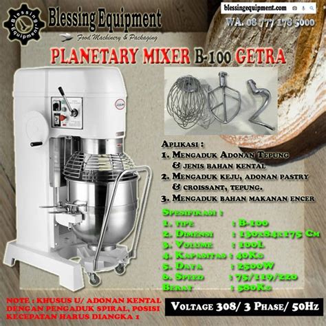 Jual B Planetary Mixer Getra Di Lapak Pei Wie Bukalapak