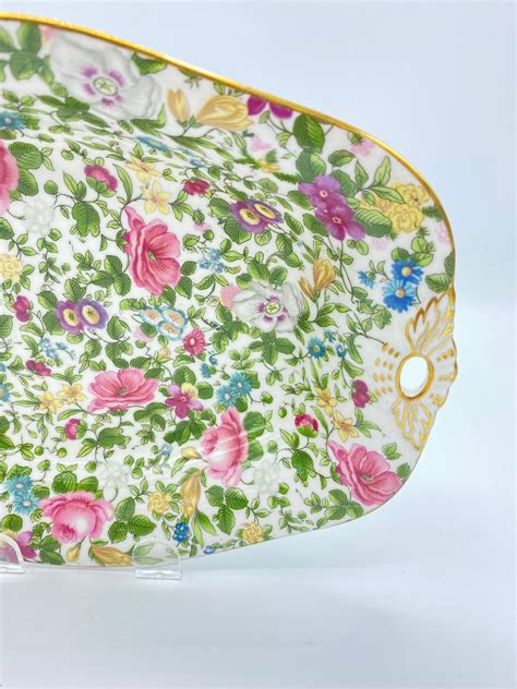 Stunning Crown Staffordshire Floral Chintz Dish Vintage Etsy