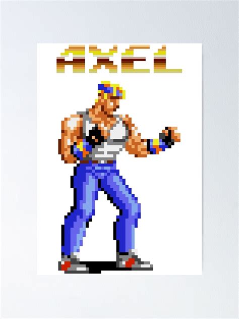 Axel Stone From Streets Of Rage Poster By Felixthekarl Redbubble