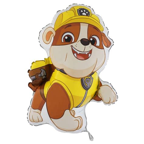 35 Inch Giant Jumbo Size Paw Patrol Rubble Character Foil Balloon