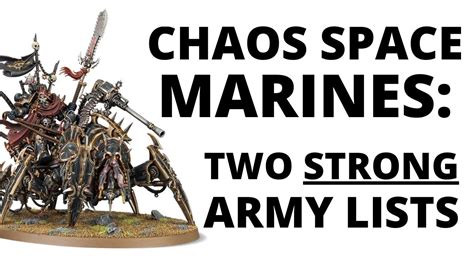 Two Strong Chaos Space Marines Army Lists Black Legion And Emperors