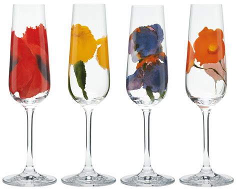 4 teiliges Sektgläser Set Sommerblumen von Emil Nolde kaufen ars mundi