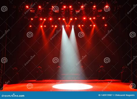 Free Stage with Lights, Background of Empty Stage, Spotlight, Neon ...