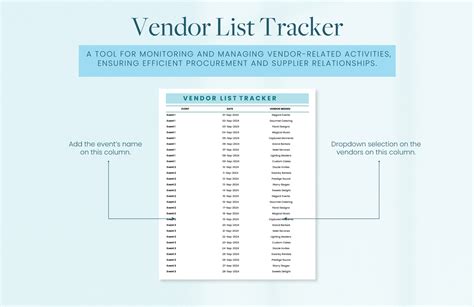 Vendor List Template - Download in Excel, Google Sheets | Template.net