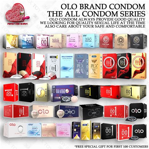 All In One Original Olo Condom Climax Long Lasting Ultra Thin Latex