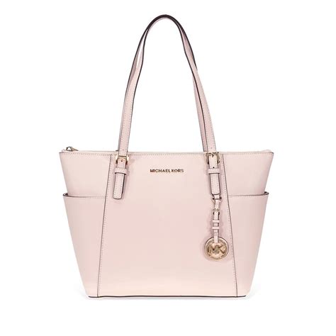 Michael Kors Jet Set Saffiano Leather Tote Soft Pink