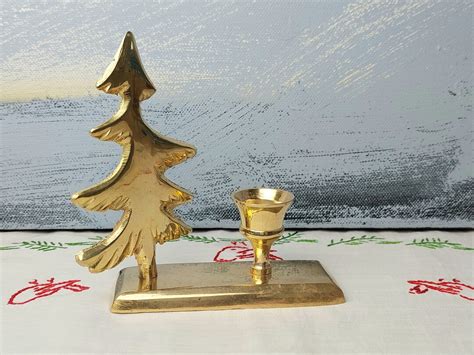 Brass Christmas Tree Candle Holder Christmas Candle Holder. - Etsy