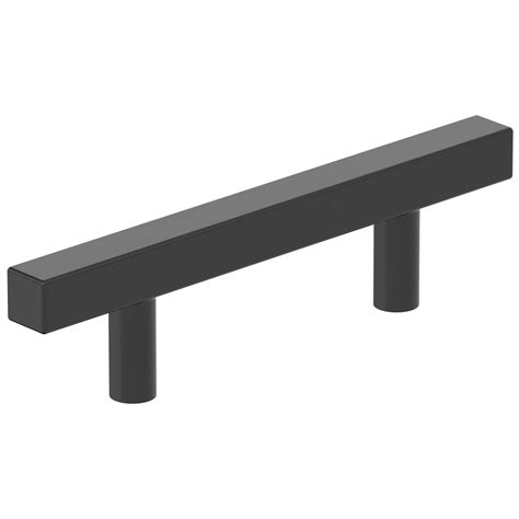 Bar Pull Square Collection 10 Pack 3 76mm Centers Pull In Matte Black By Amerock