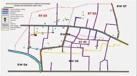 Map Jaringan Air Bersih Badan Pengelola Sarana Air Bersih Berbasis