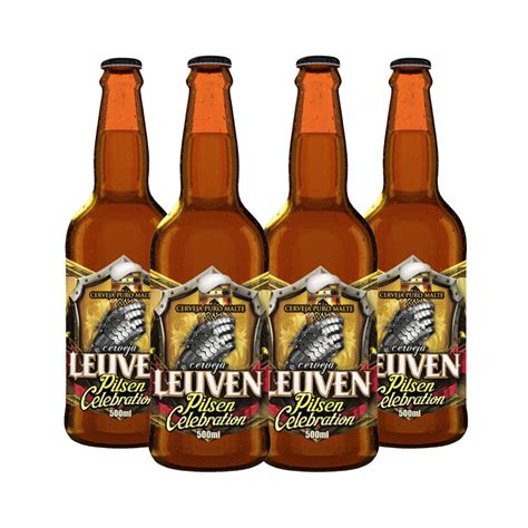 Pack 4 Cervejas Leuven Pilsen Celebration 500ml Loja Da Cerveja