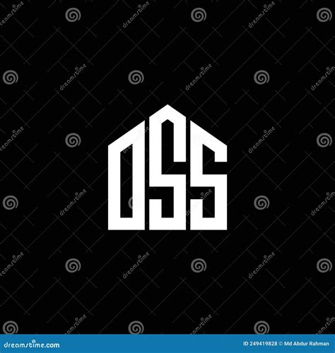 OSS Letter Logo Design on BLACK Background. OSS Creative Initials ...