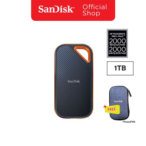 Sandisk Extreme Pro V2 Portable Ssd 1tb Sdssde81 1t00 G25 ฟรี Hard Case Read Write Speed Up