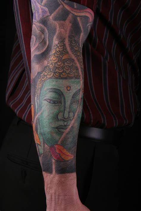 buddhist-tattoo-design-sleeve-on-arm | buddhist tattoo desig… | Flickr