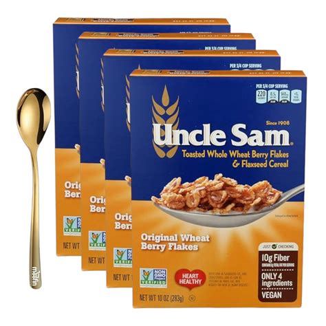 Uncle Sam Wheat Berry Flakes And Flaxseed Healthy Cereal 10