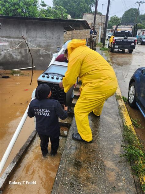 Coordina PC Estatal la atención por inundaciones en el sur del estado