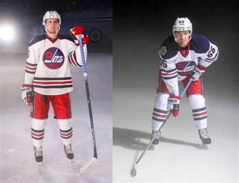 History Of Wha Celebrated In Jets Oilers Heritage Classic Uniforms