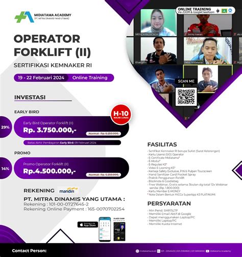 Operator Forklift Kelas II Batch 19 Midiatama Academy