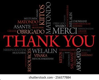 Thank You Word Cloud Vector Format Stock Vector (Royalty Free ...