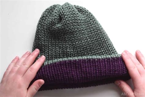 Sentro Knitting Machine Reversible Hat - Easy Instructions | AB Crafty