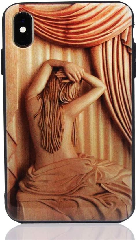 Iphone Xs Max Case Sexy Goddness 3d View Art Painted Pattern Wood Print Easy Grip