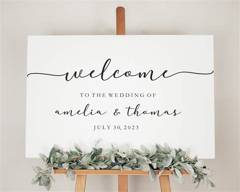 Welcome To The Wedding Of Sign Svg Wedding Welcome Sign Etsy Uk