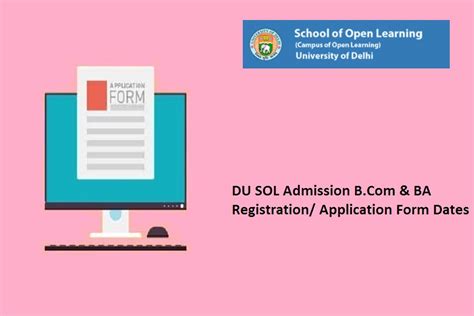 Du Sol Admission 2024 2025 Bcom And Ba Registration Application Form Dates